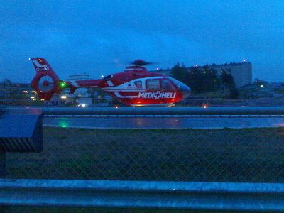 Mediheli laskeutunut