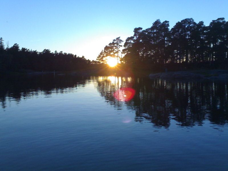 Stora Svartö ja auringonlasku