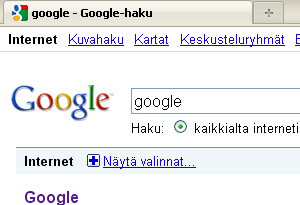 google internet näytä valinnat google internet näytä valinnat