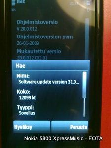 Hyväksy uusi ohjelmisto