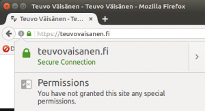 Firefox - HTTPS -suojaus päällä